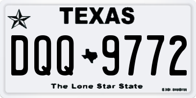 TX license plate DQQ9772