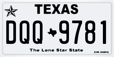 TX license plate DQQ9781