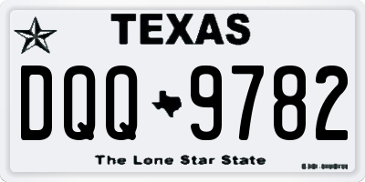 TX license plate DQQ9782