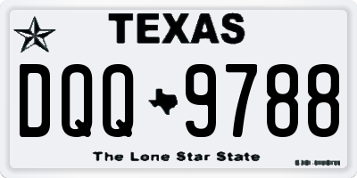 TX license plate DQQ9788