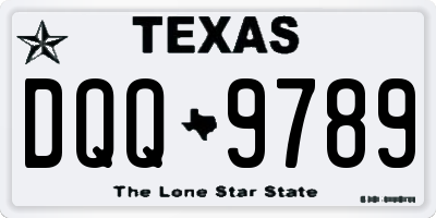 TX license plate DQQ9789