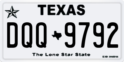 TX license plate DQQ9792