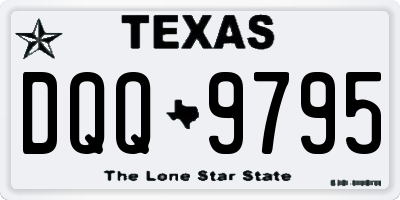 TX license plate DQQ9795
