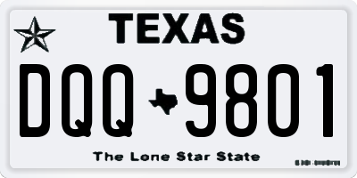 TX license plate DQQ9801