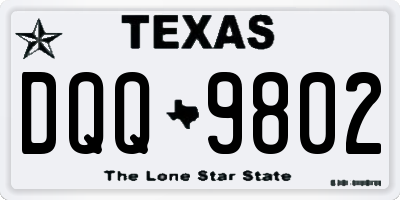 TX license plate DQQ9802