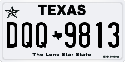 TX license plate DQQ9813
