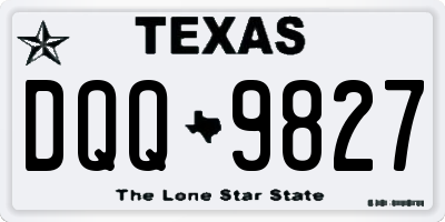 TX license plate DQQ9827