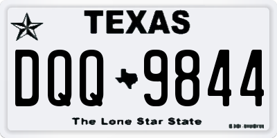 TX license plate DQQ9844