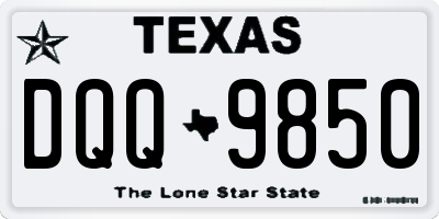 TX license plate DQQ9850