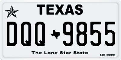 TX license plate DQQ9855