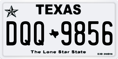 TX license plate DQQ9856