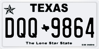 TX license plate DQQ9864