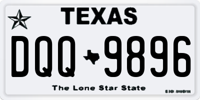 TX license plate DQQ9896