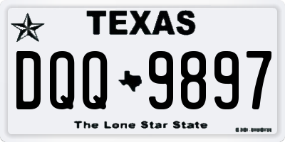 TX license plate DQQ9897