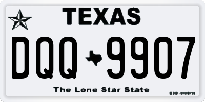TX license plate DQQ9907