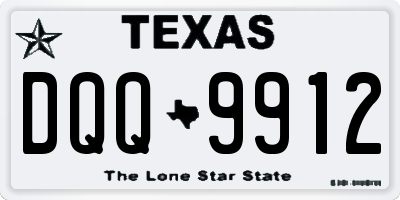 TX license plate DQQ9912
