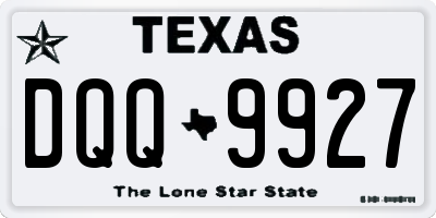 TX license plate DQQ9927