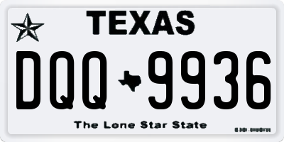 TX license plate DQQ9936