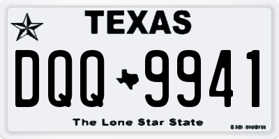 TX license plate DQQ9941