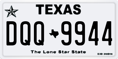 TX license plate DQQ9944