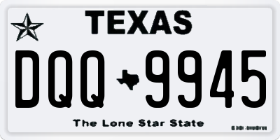 TX license plate DQQ9945