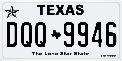 TX license plate DQQ9946