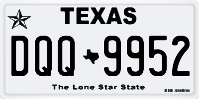 TX license plate DQQ9952