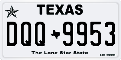 TX license plate DQQ9953