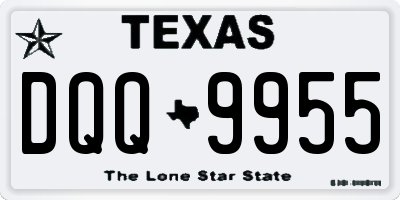 TX license plate DQQ9955