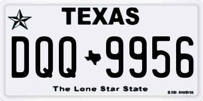 TX license plate DQQ9956