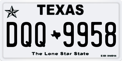 TX license plate DQQ9958