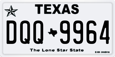 TX license plate DQQ9964