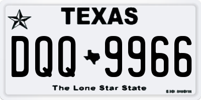 TX license plate DQQ9966