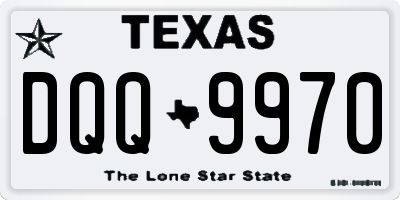 TX license plate DQQ9970