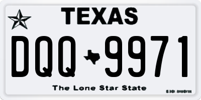 TX license plate DQQ9971