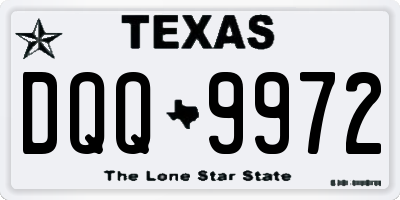 TX license plate DQQ9972