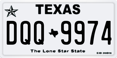 TX license plate DQQ9974