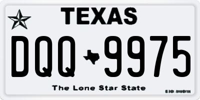 TX license plate DQQ9975