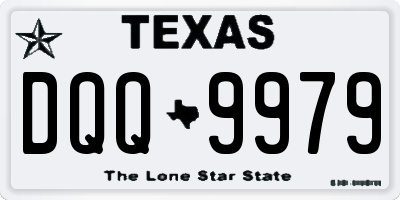 TX license plate DQQ9979