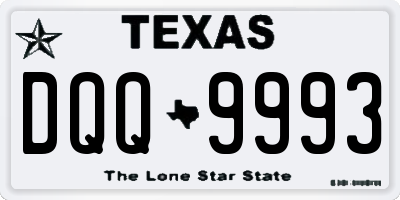 TX license plate DQQ9993