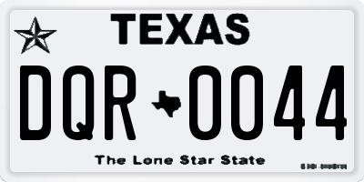 TX license plate DQR0044