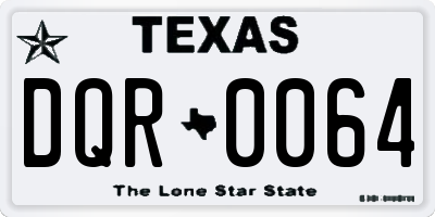 TX license plate DQR0064