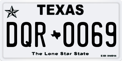 TX license plate DQR0069