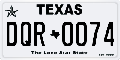 TX license plate DQR0074
