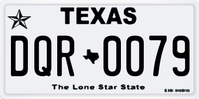 TX license plate DQR0079