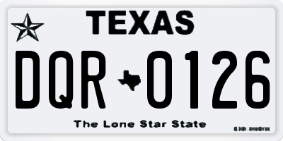 TX license plate DQR0126