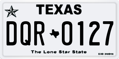 TX license plate DQR0127