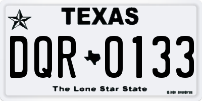TX license plate DQR0133