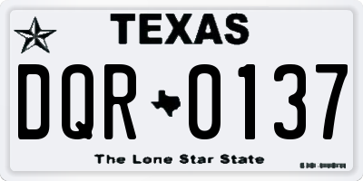 TX license plate DQR0137