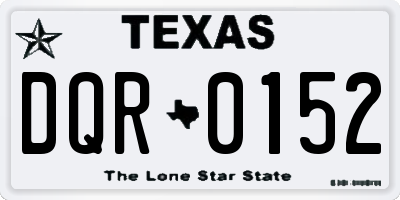 TX license plate DQR0152